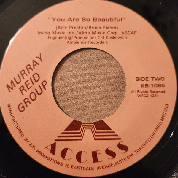 Murray Reid Group - Never Spend Christmas Alone / You Are So Beautiful Vinyl Record