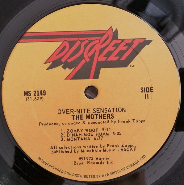 Mothers, The - Over-Nite Sensation - 1973