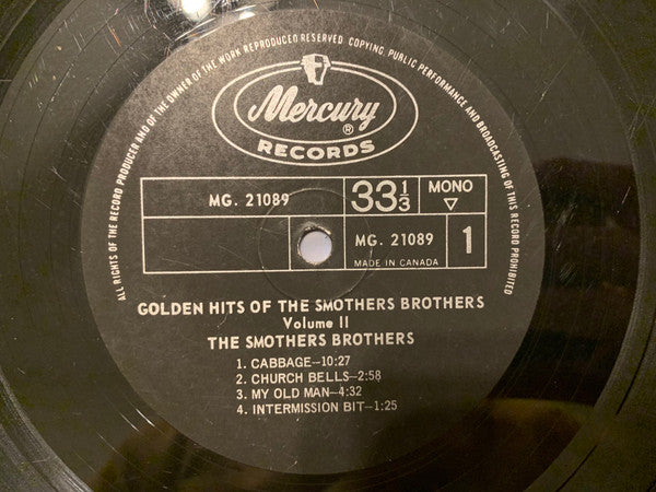 Smothers Brothers - Golden Hits Of The Smothers Brothers Vol. 2 Vinyl Record