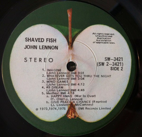 John Lennon / Plastic Ono Band, The - Shaved Fish - 1975