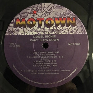 Lionel Richie - Can't Slow Down - 1983
