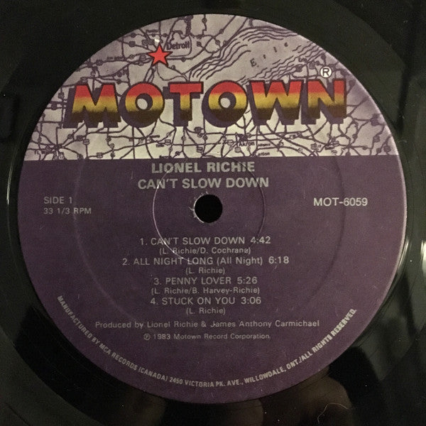 Lionel Richie - Can't Slow Down - 1983
