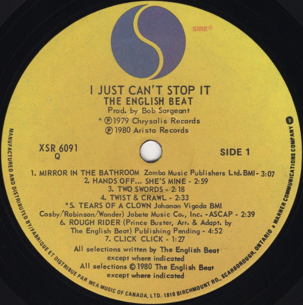 Beat (2), The - I Just Can't Stop It - 1980
