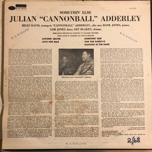 Cannonball Adderley - Somethin' Else