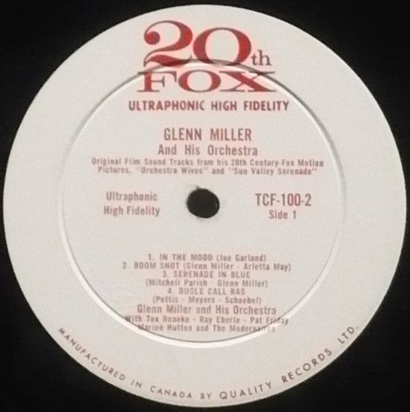 Glenn Miller And His Orchestra - Glenn Miller's Original Film Sound Tracks - 1958