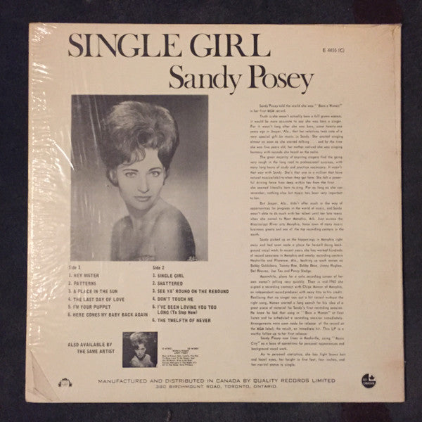 Sandy Posey - Single Girl