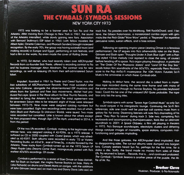 Sun Ra - The Cymbals / Symbols Sessions: New York City 1973 
