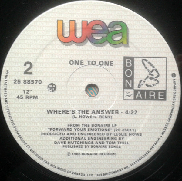 One To One - There Was A Time