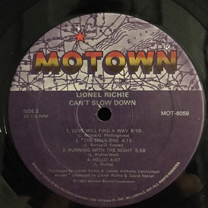 Lionel Richie - Can't Slow Down - 1983