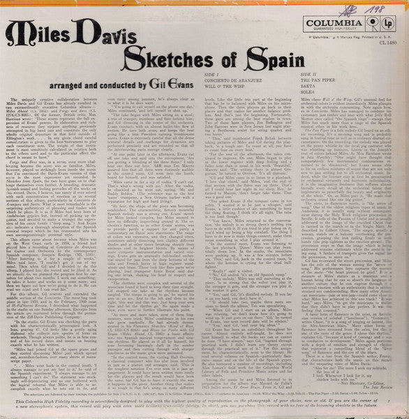 Miles Davis - Sketches Of Spain Vinyl Record