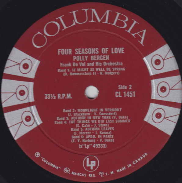 Polly Bergen - Polly Bergen's Four Seasons Of Love - 1960