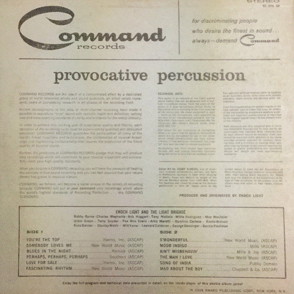 Enoch Light And The Light Brigade - Provocative Percussion - 1959