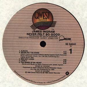 James Ingram - Never Felt So Good - 1986