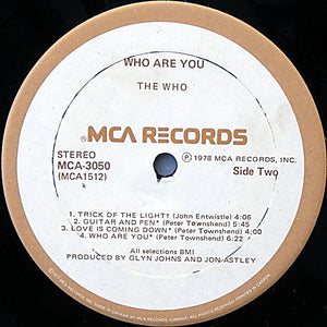 The Who - Who Are You Vinyl Record