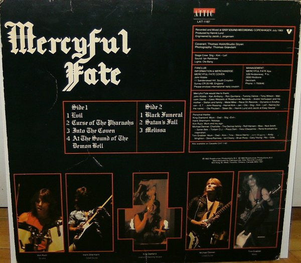 Mercyful Fate - Melissa Vinyl Record