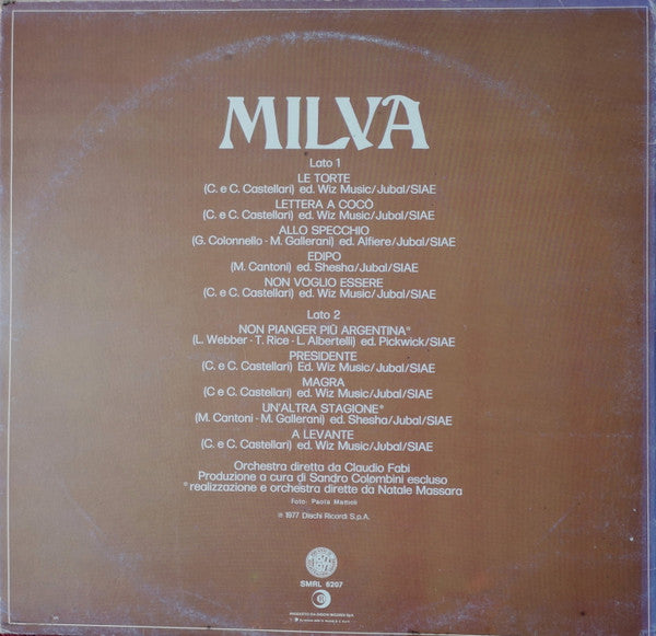 Milva - Milva Vinyl Record