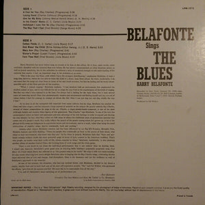 Harry Belafonte - Belafonte Sings The Blues Vinyl Record