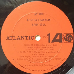 Aretha Franklin - Lady Soul Vinyl Record