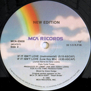 New Edition - If It Isn't Love Vinyl Record