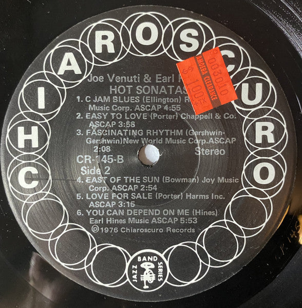 Joe Venuti & Earl Hines - Hot Sonatas Vinyl Record
