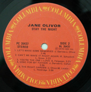 Jane Olivor - Stay The Night - 1978