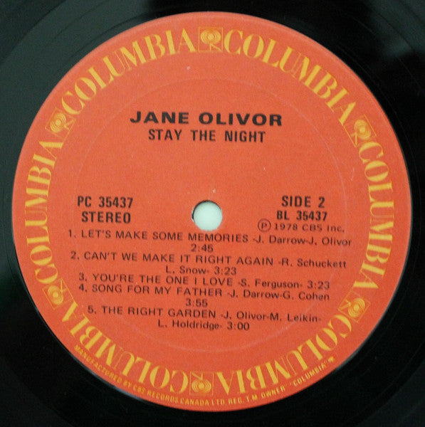 Jane Olivor - Stay The Night - 1978