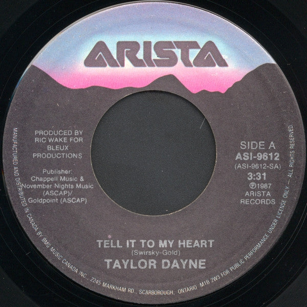 Taylor Dayne - Tell It To My Heart  - 1987