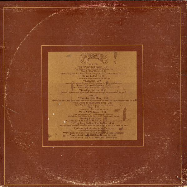 Carpenters - The Singles 1969-1973 - 1973