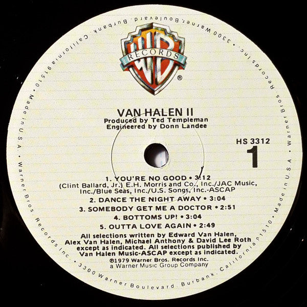 Van Halen - Van Halen II Vinyl Record