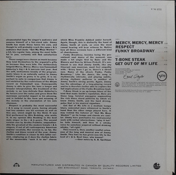 Jimmy Smith - Respect - 1967