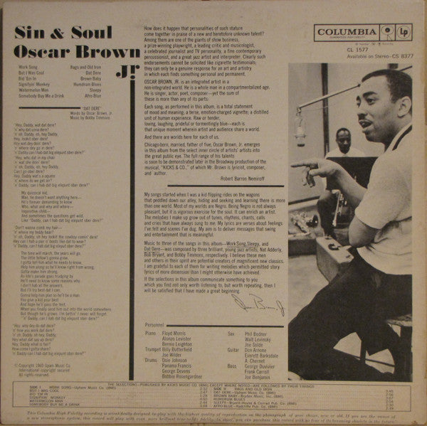 Oscar Brown Jr. - Sin & Soul - 1961