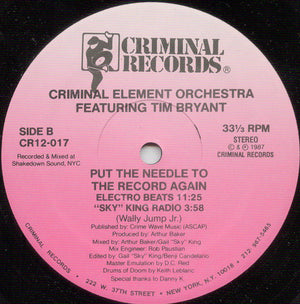 Criminal Element Orchestra - Put The Needle To The Record Again