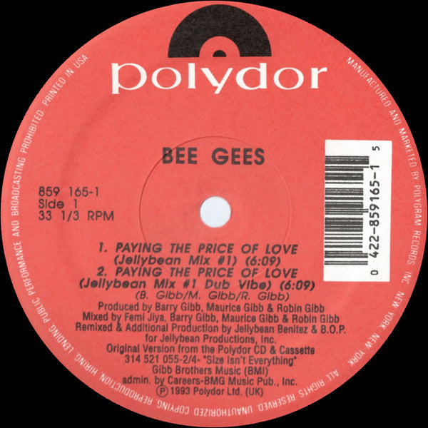 Bee Gees - Paying The Price Of Love - 1993