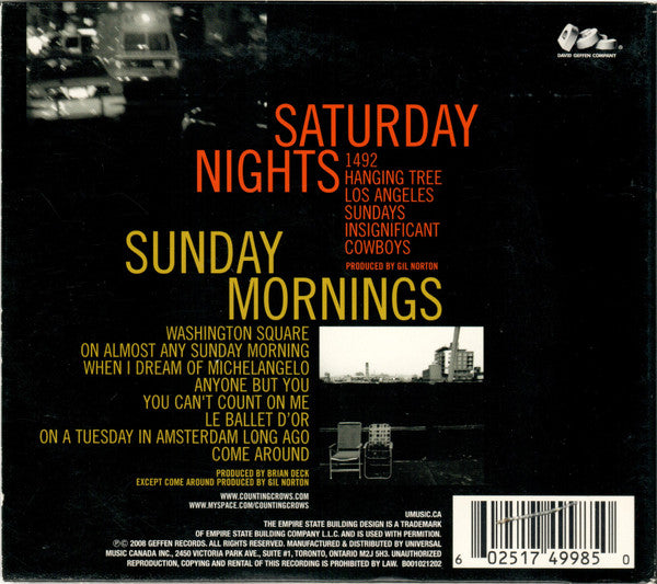 Counting Crows - Saturday Nights & Sunday Mornings (CD) - 2008