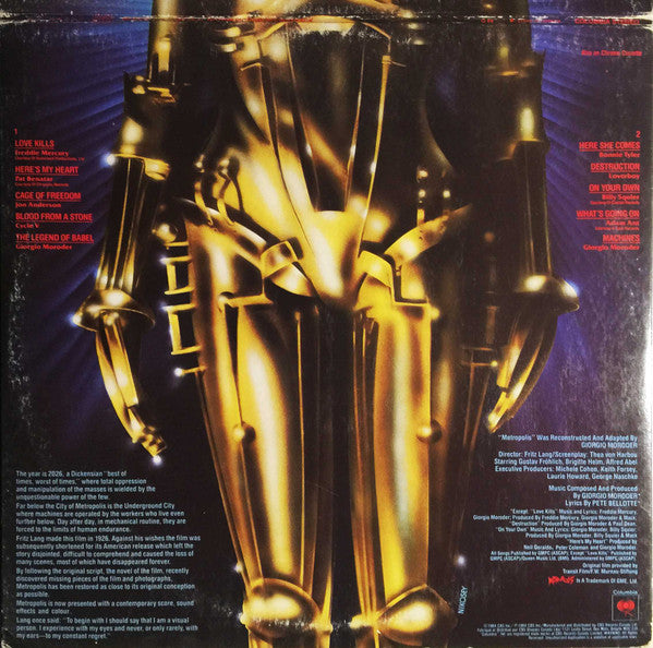 Various - Metropolis (Original Motion Picture Soundtrack) - 1984