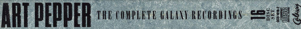 Art Pepper - The Complete Galaxy Recordings - 1989