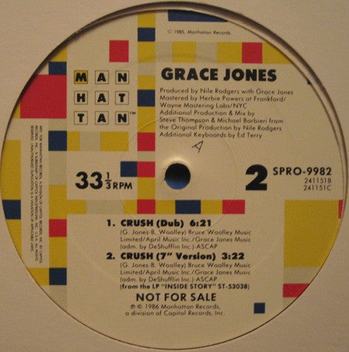 Grace Jones - Crush - 1986