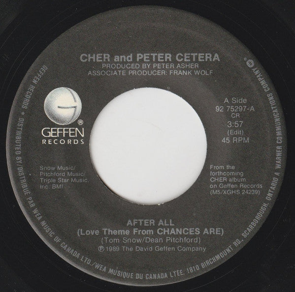 Cher And Peter Cetera - After All - 1989
