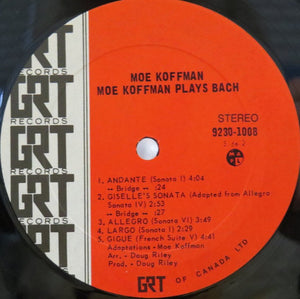 Moe Koffman - Moe Koffman Plays Bach Vinyl Record