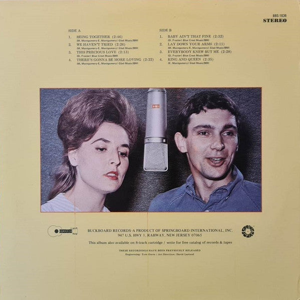 Gene Pitney & Melba Montgomery - Being Together Vinyl Record