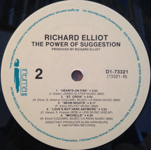 Richard Elliot - The Power Of Suggestion - 1988