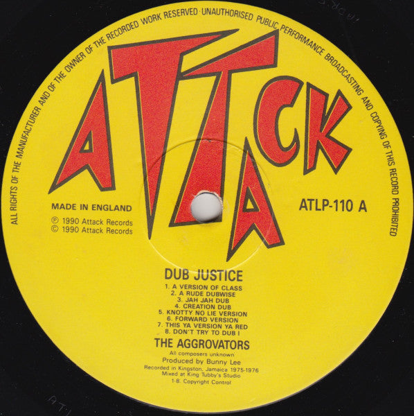 Aggrovators, The - Dub Justice - 1990
