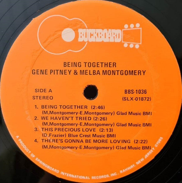 Gene Pitney & Melba Montgomery - Being Together Vinyl Record