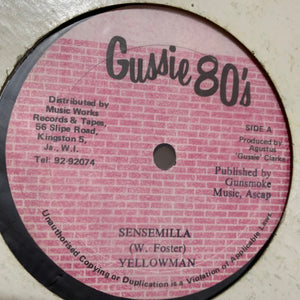 Yellowman - Sensemilla / Quiet Vinyl Record