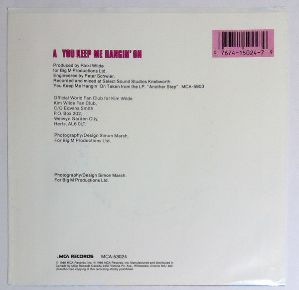 Kim Wilde - You Keep Me Hangin' On - 1987