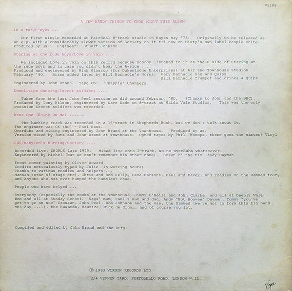 Ruts, The - Grin And Bear It - 1980