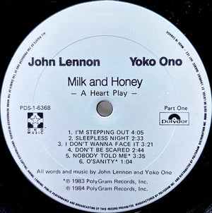 John Lennon And Yoko Ono - Milk And Honey Vinyl Record