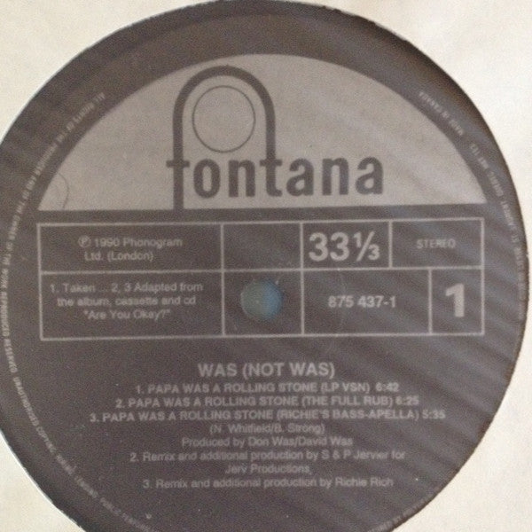 Was (Not Was) - Papa Was A Rolling Stone - 1990