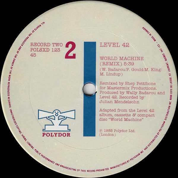 Level 42 - Lessons In Love (Shep Pettibone Remixes) - 1986