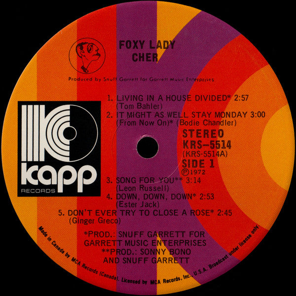 Cher - Foxy Lady - 1972